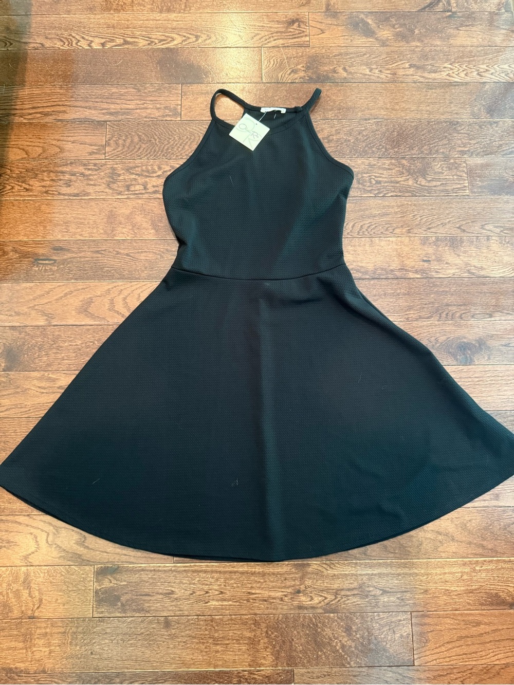 Olivia Rae Black Halter Skater Dress